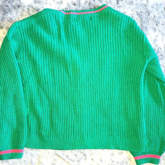 Size 6 H&M Girls Green Knit School Cardigan - Picture 4 of 4